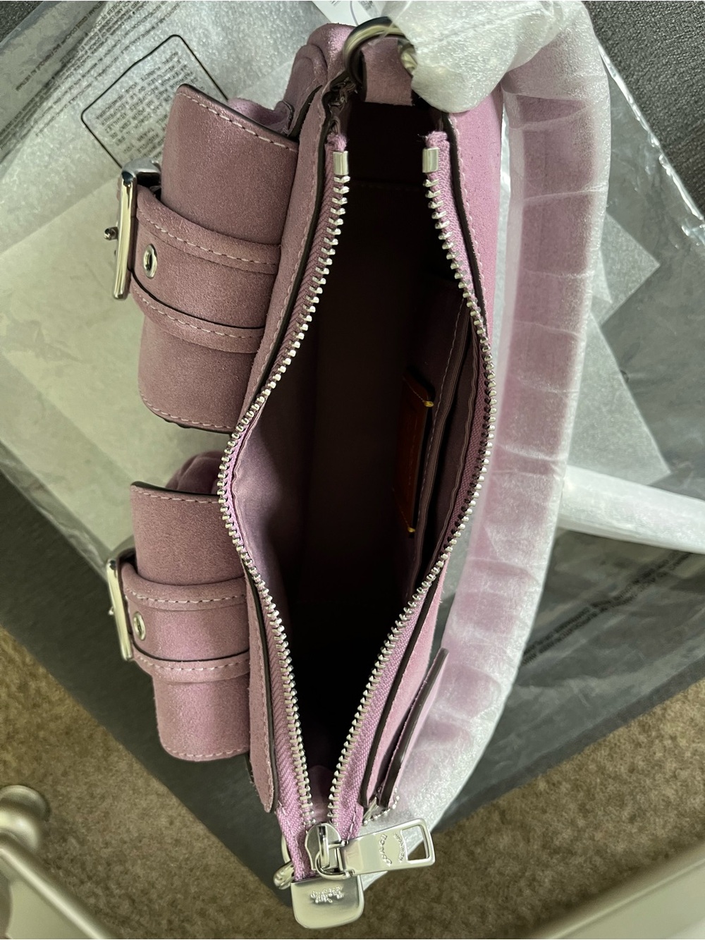📣CLOSET CLEAROUT📣 Coach Ashton Bag in pink lavender suede 😍😍😍 - Picture 15 of 16